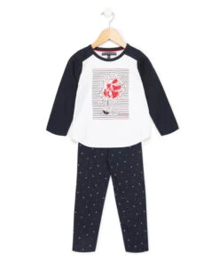 Ensemble Pyjama Fille en Coton Doux - Style Marin et Ancre