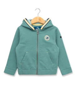 Veste à Capuche en Molleton Vert Lagon pour Garçon - Chaude et Confortable