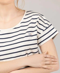 Marinière Femme Manches Courtes - Rayures Bleu Marine sur Fond Grège 7 Marinière Femme Manches Courtes - Rayures Bleu Marine sur Fond Grège -Terredemarins prod 10039 mariniere mc fond grege raye indigo tasmar 666x812 fc7ea0111e0b