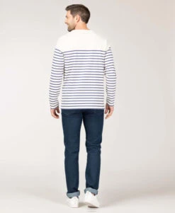 Marinière MOMOA Homme - Rayures Bleu sur Fond Grège 7 Marinière MOMOA Homme - Rayures Bleu sur Fond Grège -Terredemarins prod 10045 mariniere ml fond grege raye bleu momoa 666x812 fc7ea0111e0b