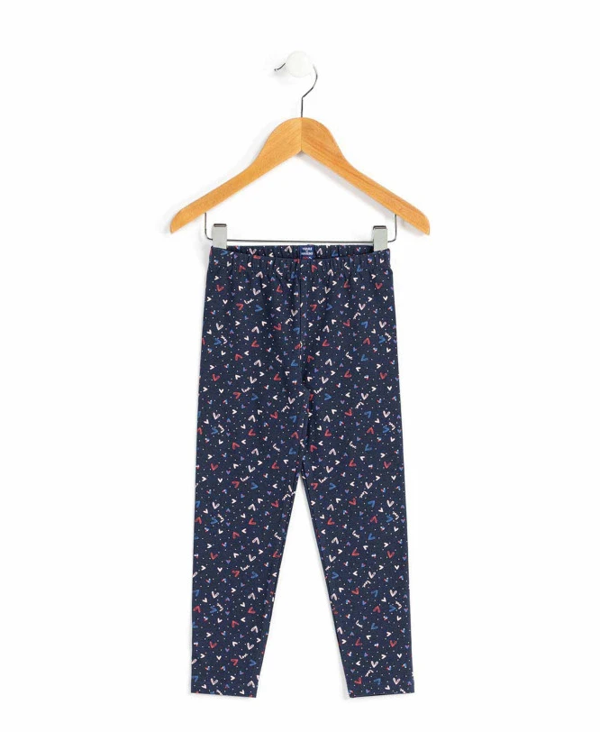 Legging Fille Bleu Marine Imprimé - Confort Extensible 3 Legging Fille Bleu Marine Imprimé - Confort Extensible