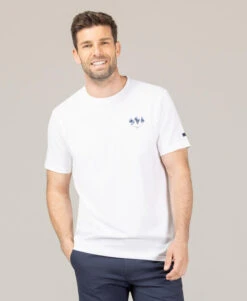 T-shirt TALHA Blanc à Imprimé Coquillage pour Homme