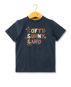 T-shirt Garçon Bleu Marine avec Imprimé Graphique - Confort et Style