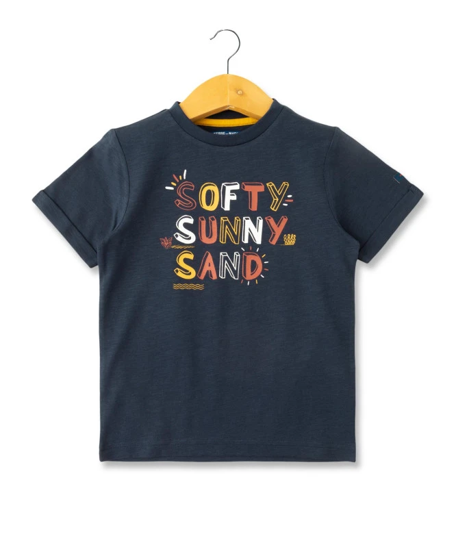 T-shirt Garçon Bleu Marine avec Imprimé Graphique - Confort et Style 3 T-shirt Garçon Bleu Marine avec Imprimé Graphique - Confort et Style