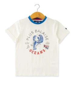 T-Shirt Garçon Imprimé Homard - Haut Manches Courtes Confortable