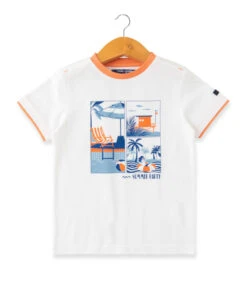 T-shirt Blanc Imprimé pour Garçon - Style et Confort Quotidien
