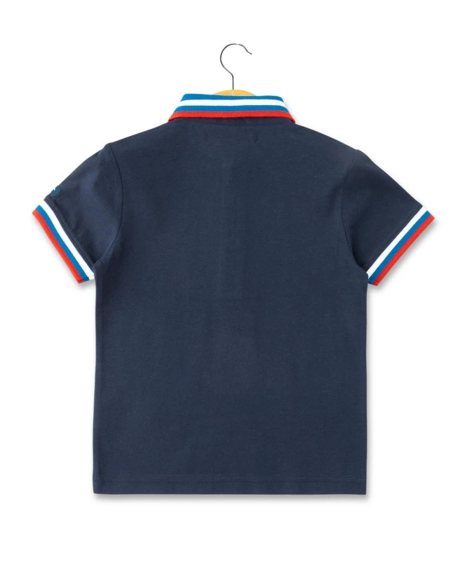 Terre de Marins Polo Garçon Bleu Marine à Détails Multicolores 4 Terre de Marins Polo Garçon Bleu Marine à Détails Multicolores – Image 2