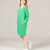 Robe Verte en Crêpe Fluide pour Femme - Élégance Sophistiquée -Terredemarins prod 10450 robe ml vert riote 666x812 fc7ea0111e0b
