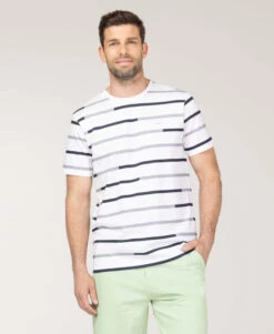 T-shirt Rayé pour Homme - Marinière Style Marin au Look Raffiné