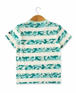 T-shirt Garçon Rayé à Imprimé Exclusif - Style et Confort -Terredemarins prod 10481 tee shirt mc imprime grege tobio 666x812 fc7ea0111e0b