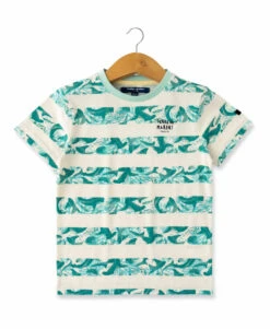 T-shirt Garçon Rayé à Imprimé Exclusif - Style et Confort