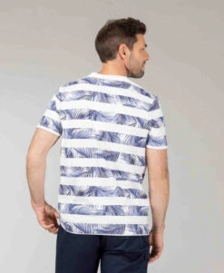 T-shirt Homme Rayures Multicolores à Détails Floraux Exclusifs -Terredemarins prod 10484 tee shirt mc imprime teiva 666x812 fc7ea0111e0b