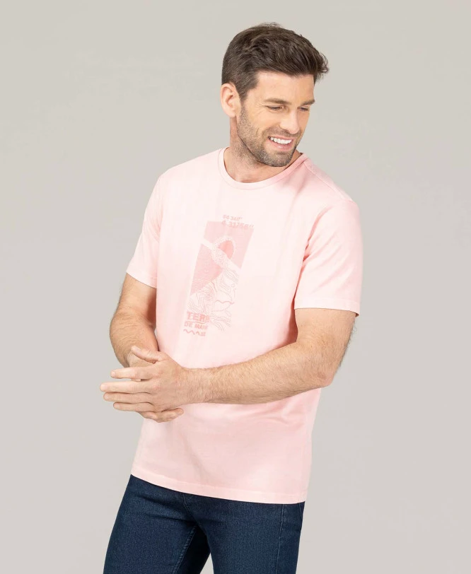 T-shirt Homme Rose à Teinture Minérale - Look Décontracté et Moderne 3 T-shirt Homme Rose à Teinture Minérale - Look Décontracté et Moderne
