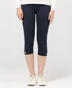 Legging 7/8 Marine pour Femme - Confort Élastiqué et Style Décontracté