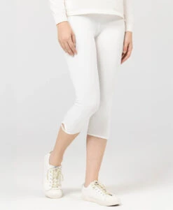 Legging Court Blanc Femme - Confort et Style Capri
