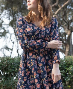 Robe Fluide à Manches Longues pour Femme - Imprimé Exclusif et Coupe Cache-Cœur -Terredemarins prod 10552 robe ml imprime multico belya 666x812 fc7ea0111e0b