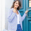 Blazer Femme Rayé en Molleton - Veste Style Marin Chic et Confortable 2 Blazer Femme Rayé en Molleton - Veste Style Marin Chic et Confortable -Terredemarins prod 10586 veste ml fond blanc optic raye bleu jacana 666x812 fc7ea0111e0b