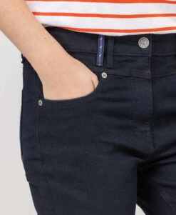 Pantacourt Femme en Jean Bleu Stretch à Taille Ajustable -Terredemarins prod 10729 pantacourt denim bleu cion2 666x812 fc7ea0111e0b