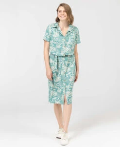 Robe Mi-longue ROULIA à Imprimé Floral avec Ceinture