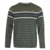 MAKAKI Men's Khaki and Blue Striped Long Sleeve Cotton T-Shirt 1 MAKAKI Men's Khaki and Blue Striped Long Sleeve Cotton T-Shirt -Terredemarins prod 1137 tee shirt ml fond kaki raye bleu makaki 666x812 fc7ea0111e0b