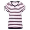 T-shirt Rayé Femme Col V en Coton - Style Marin Chic 2 T-shirt Rayé Femme Col V en Coton - Style Marin Chic -Terredemarins prod 1598 tee shirt mc fond blanc raye indigo costa 666x812 fc7ea0111e0b