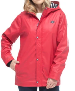 Ciré de Pluie Rouge Adulte - Veste Déperlante à Capuche avec Doublure Rayée -Terredemarins prod 3728 imper cire rouge marin tempete 666x812 fc7ea0111e0b