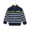Pull Marin Bomarin pour Enfant - Rayé Bleu Marine et Blanc