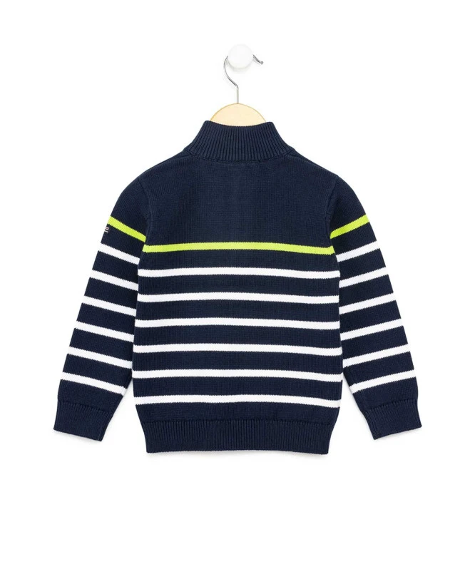 Pull Marin Bomarin pour Enfant - Rayé Bleu Marine et Blanc 4 Pull Marin Bomarin pour Enfant - Rayé Bleu Marine et Blanc – Image 2