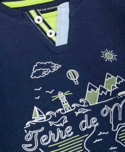 Baliko Boy's Long Sleeve Navy Blue T-Shirt with World Travel Graphic -Terredemarins prod 394 tee shirt ml bleu marin baliko 666x812 fc7ea0111e0b