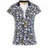 Biala Women's Short Sleeve Polo with Exclusive Multicolored Print - Yellow -Terredemarins prod 4290 polo mc imprime jaune biala 666x812 fc7ea0111e0b