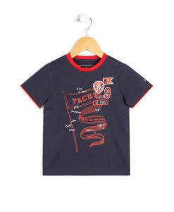 T-shirt Manches Courtes Garçon Bleu Marine - Look Décontracté & Confort