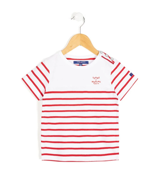 AQOI Marinière Garçon à Rayures Rouges et Blanches 3 AQOI Marinière Garçon à Rayures Rouges et Blanches