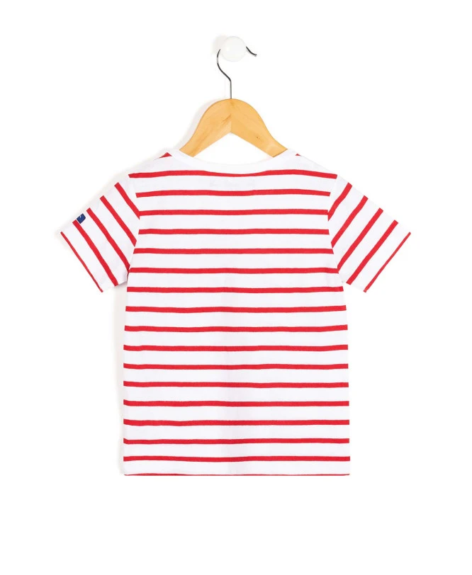 AQOI Marinière Garçon à Rayures Rouges et Blanches 4 AQOI Marinière Garçon à Rayures Rouges et Blanches – Image 2