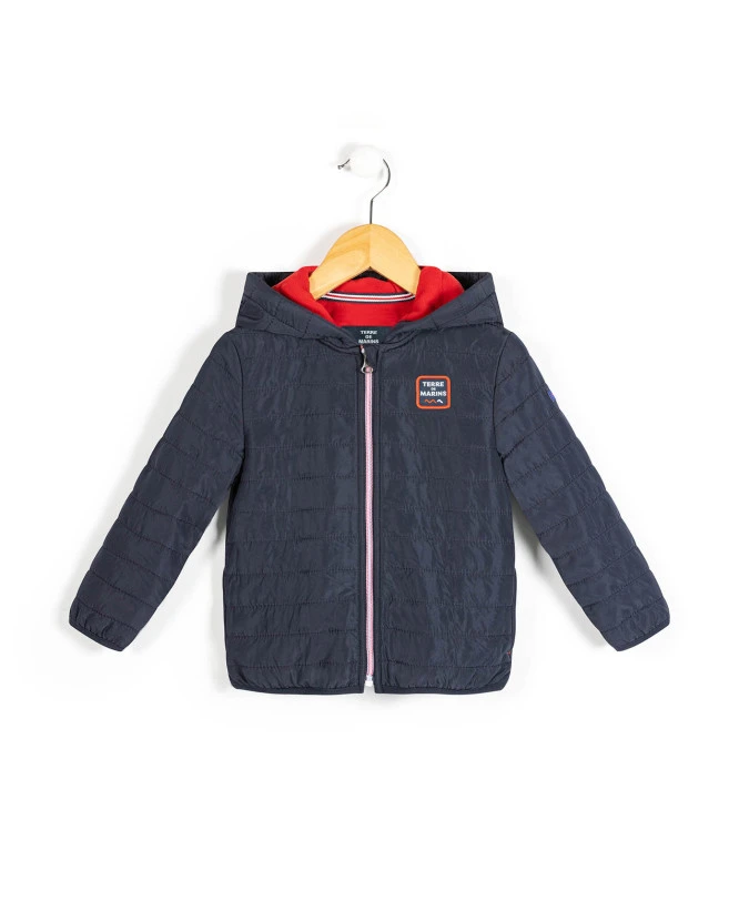 Veste à Capuche Matelassée Bleu Marine pour Garçon - Confort et Chaleur 3 Veste à Capuche Matelassée Bleu Marine pour Garçon - Confort et Chaleur
