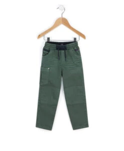 Jean Vert Foncé Garçon - Pantalon Denim Stretch et Confortable