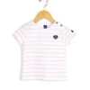 Marinière Enfant à Rayures Roses en Coton Recyclé 2 Marinière Enfant à Rayures Roses en Coton Recyclé -Terredemarins prod 4581 mariniere mc fond blanc optique raye rose pobati bis 666x812 fc7ea0111e0b