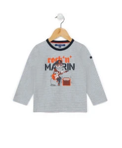 T-shirt Rayé à Manches Longues pour Garçon - Style Marin & Confortable