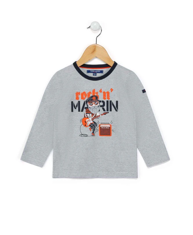 T-shirt Rayé à Manches Longues pour Garçon - Style Marin & Confortable 3 T-shirt Rayé à Manches Longues pour Garçon - Style Marin & Confortable