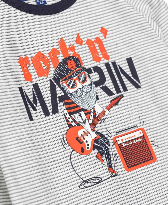 T-shirt Rayé à Manches Longues pour Garçon - Style Marin & Confortable 5 T-shirt Rayé à Manches Longues pour Garçon - Style Marin & Confortable – Image 3