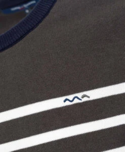 Pull Rayé Kaki Style Marinière en Coton pour Homme 7 Pull Rayé Kaki Style Marinière en Coton pour Homme -Terredemarins prod 4801 pull fond kaki raye naturel baroudo 666x812 fc7ea0111e0b