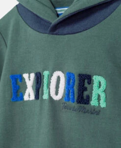 Sweat à Capuche BARAMI Vert Foncé en Molleton Doux pour Garçon 7 Sweat à Capuche BARAMI Vert Foncé en Molleton Doux pour Garçon -Terredemarins prod 4813 sweat a capuche vert fougere barami 666x812 fc7ea0111e0b