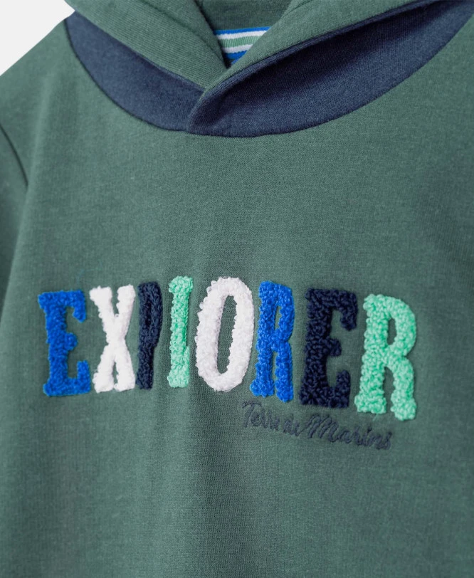 Sweat à Capuche BARAMI Vert Foncé en Molleton Doux pour Garçon 5 Sweat à Capuche BARAMI Vert Foncé en Molleton Doux pour Garçon – Image 3