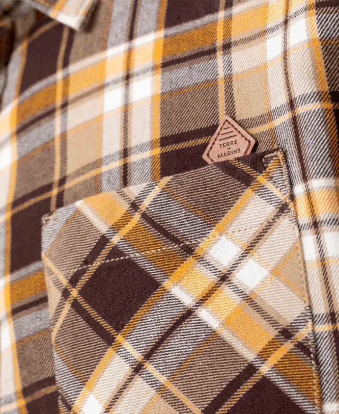 Chemise à Carreaux Marron Homme - Style Casual et Confort 6 Chemise à Carreaux Marron Homme - Style Casual et Confort – Image 4