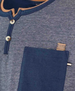 T-shirt Homme Manches Longues Rayé avec Poche Poitrine et Boutons -Terredemarins prod 484 tee shirt ml bleu marin karou 666x812 fc7ea0111e0b