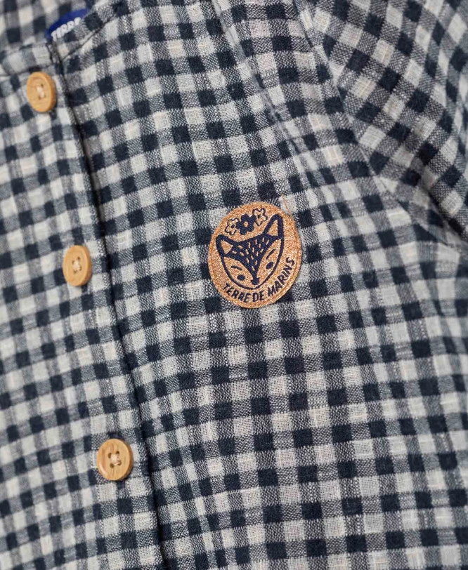 Blouse Fille en Gaze de Coton à Carreaux Vichy - Confortable & Chic 5 Blouse Fille en Gaze de Coton à Carreaux Vichy - Confortable & Chic – Image 3