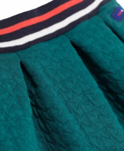 Jupe Verte en Molleton avec Taille Élastiquée Rayée pour Fille -Terredemarins prod 4876 jupe courte vert profond clodia 666x812 fc7ea0111e0b