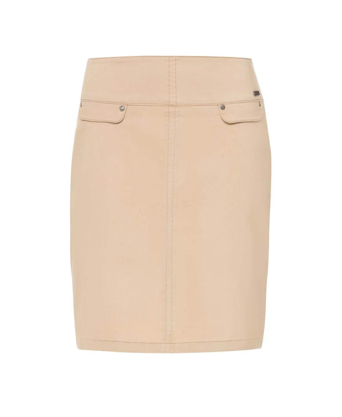 Jupe Courte Beige à Détails Métalliques - Confort Stretch 4 Jupe Courte Beige à Détails Métalliques - Confort Stretch – Image 2