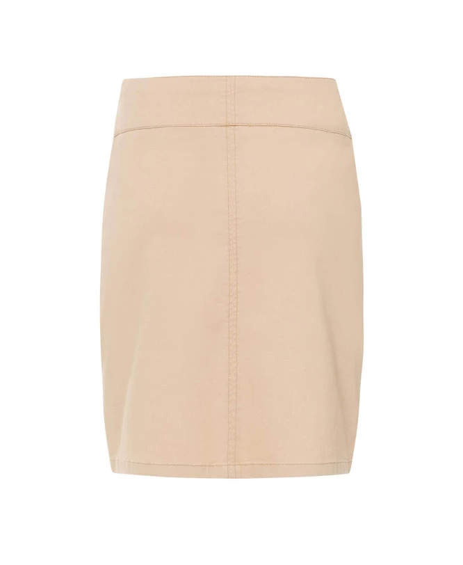 Jupe Courte Beige à Détails Métalliques - Confort Stretch 6 Jupe Courte Beige à Détails Métalliques - Confort Stretch – Image 4