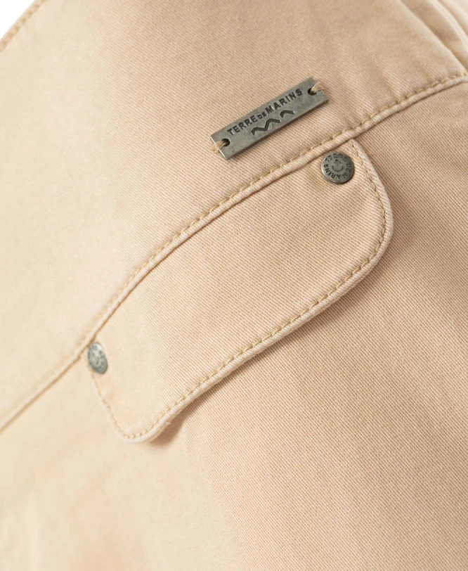 Jupe Courte Beige à Détails Métalliques - Confort Stretch 7 Jupe Courte Beige à Détails Métalliques - Confort Stretch – Image 5