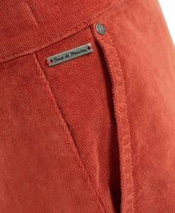 Jupe Courte en Velours Rouge Brique pour Femme - Style Chic et Confortable -Terredemarins prod 4891 jupe courte rouge brique bino 666x812 fc7ea0111e0b